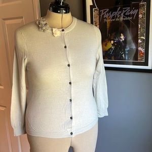 J.Crew: lightweight merino wool cardigan, grey, size: L, perfect condition